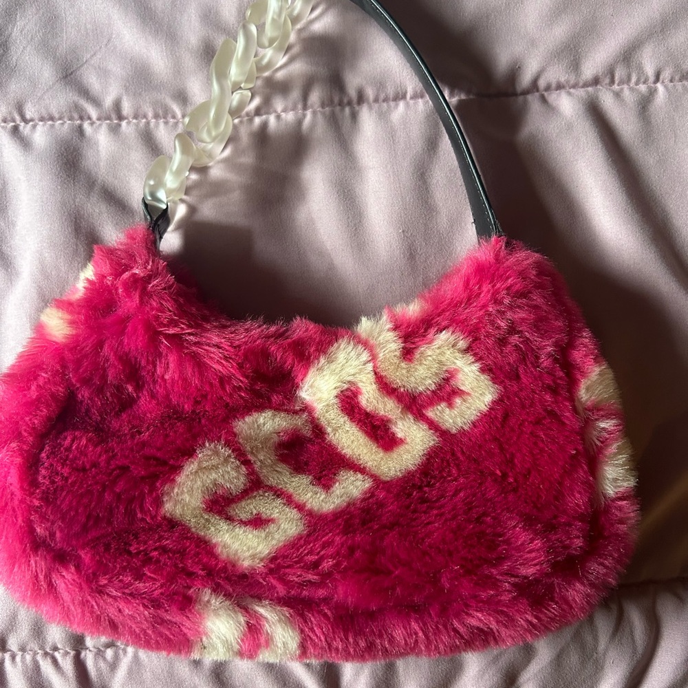 Fur GCDS bag worn twice authentic